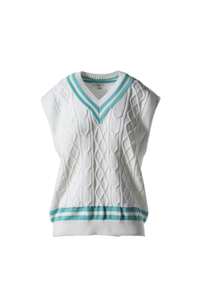 SRC CABLEKNIT VEST / WHT