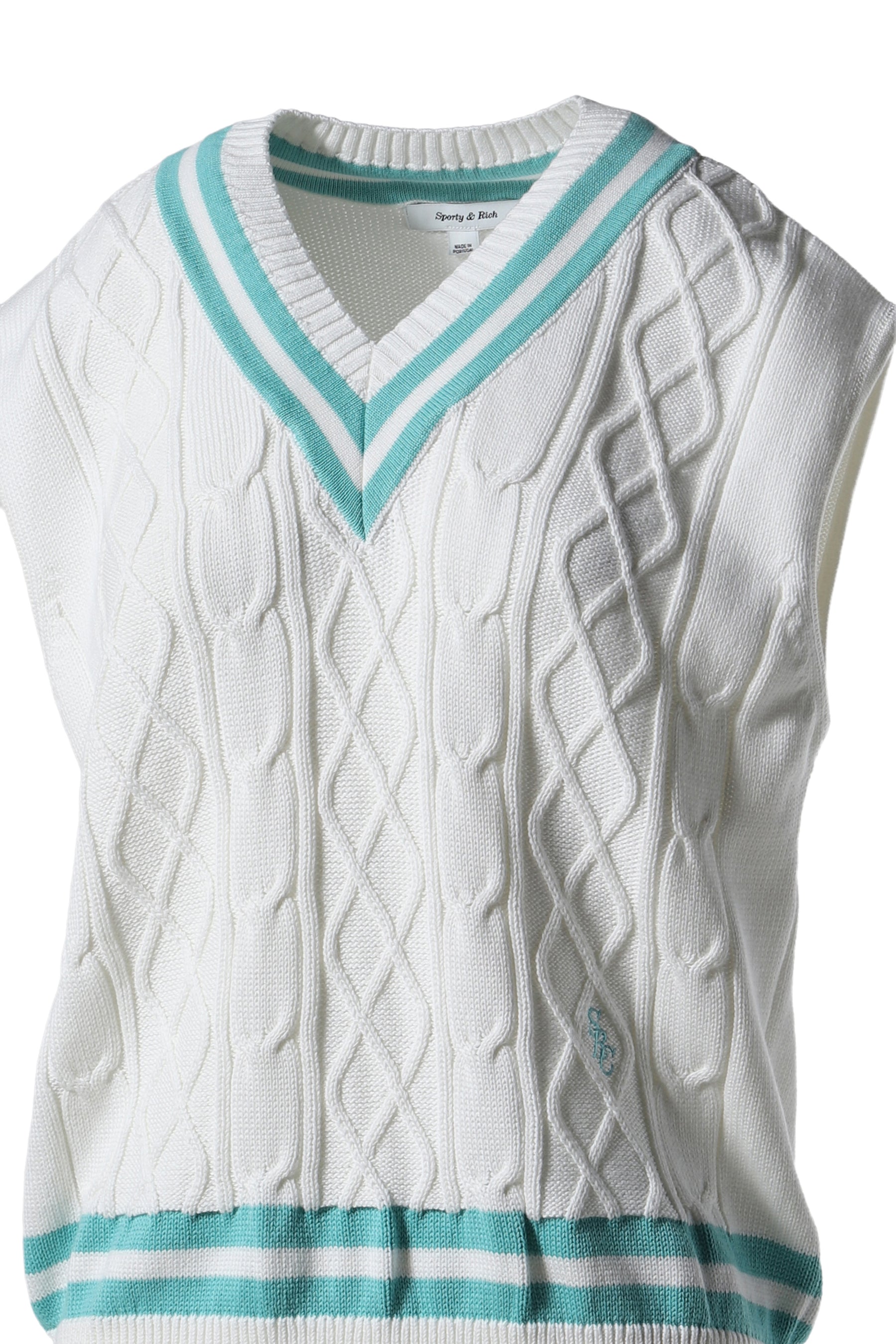 SRC CABLEKNIT VEST / WHT