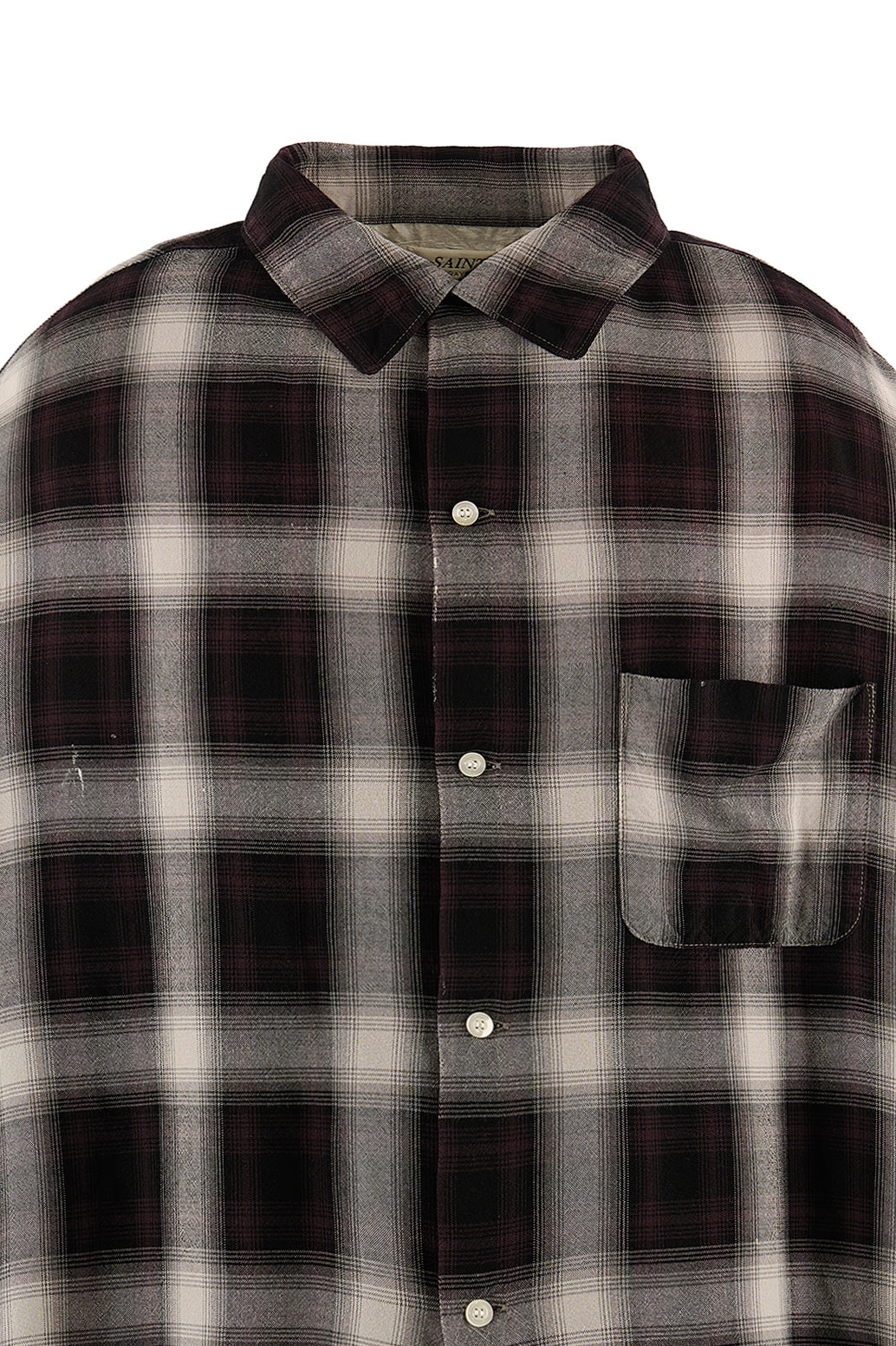 RAYON SHIRT/CHECK / BLK/GRY