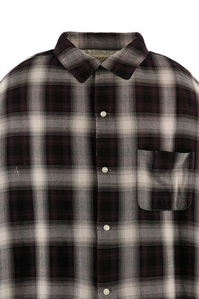 RAYON SHIRT/CHECK / BLK/GRY