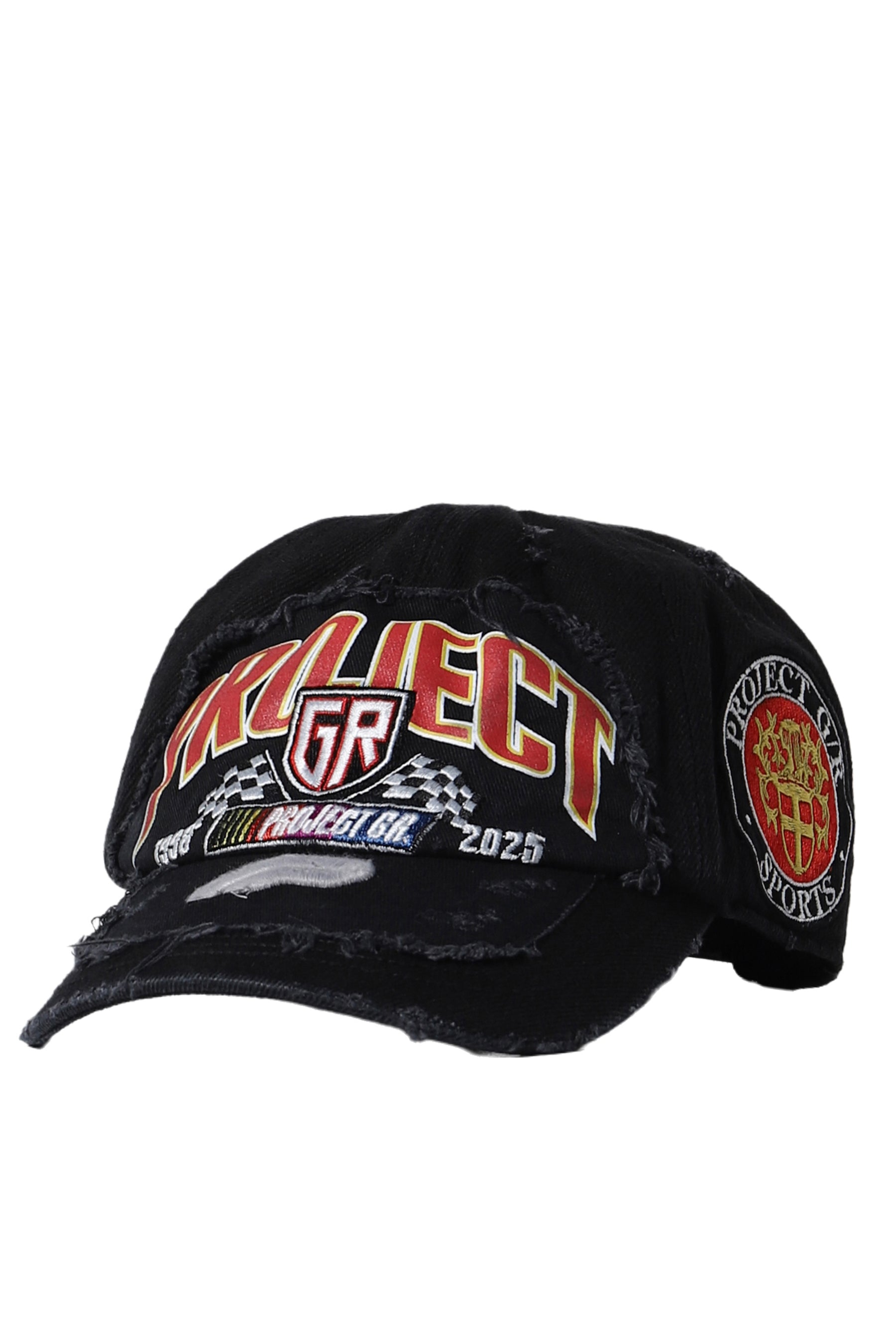 UPCYCLED RACING CAP / WASHED BLK