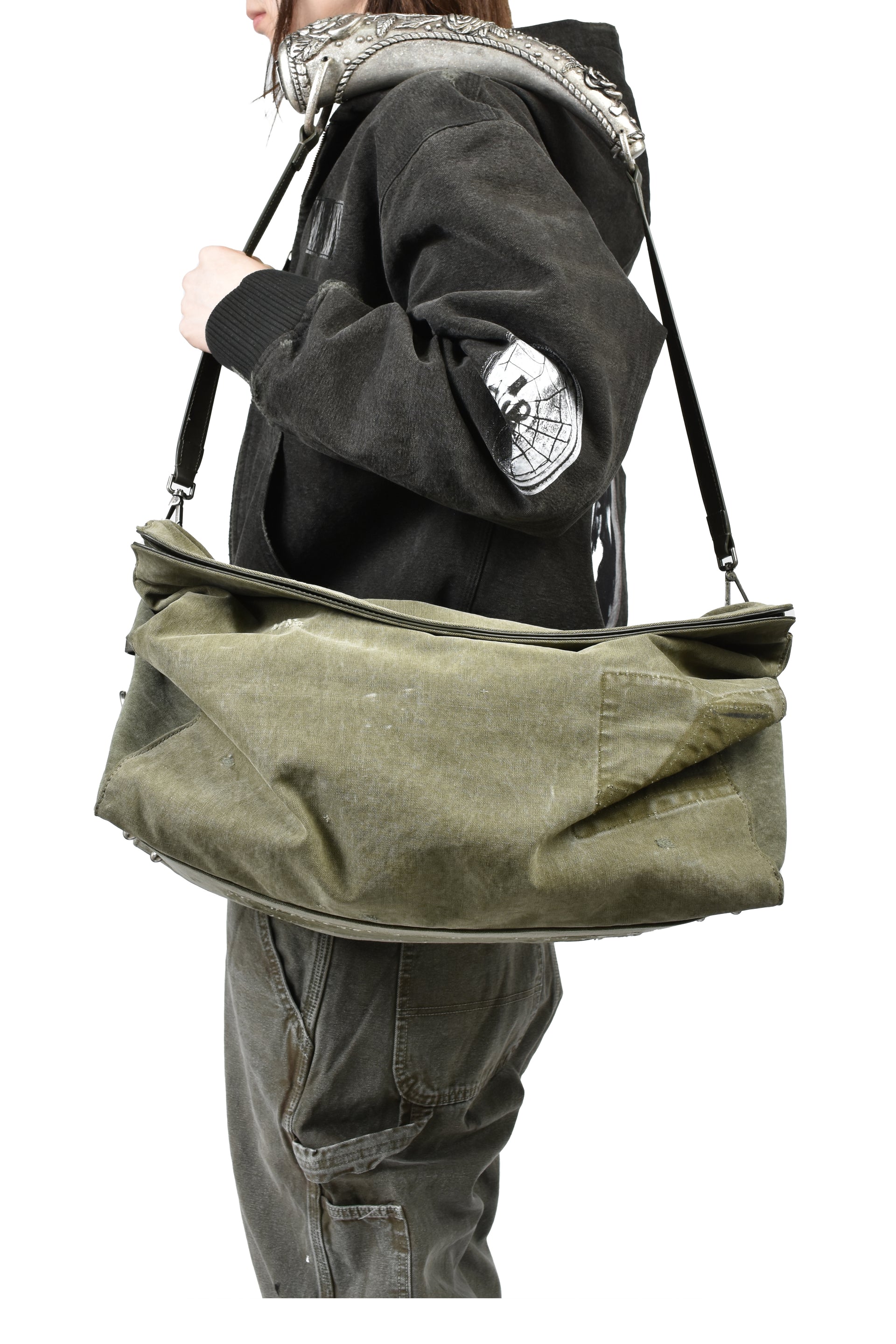 ROSE HANDLE WEEKEND BAG / VINTAGE OLV