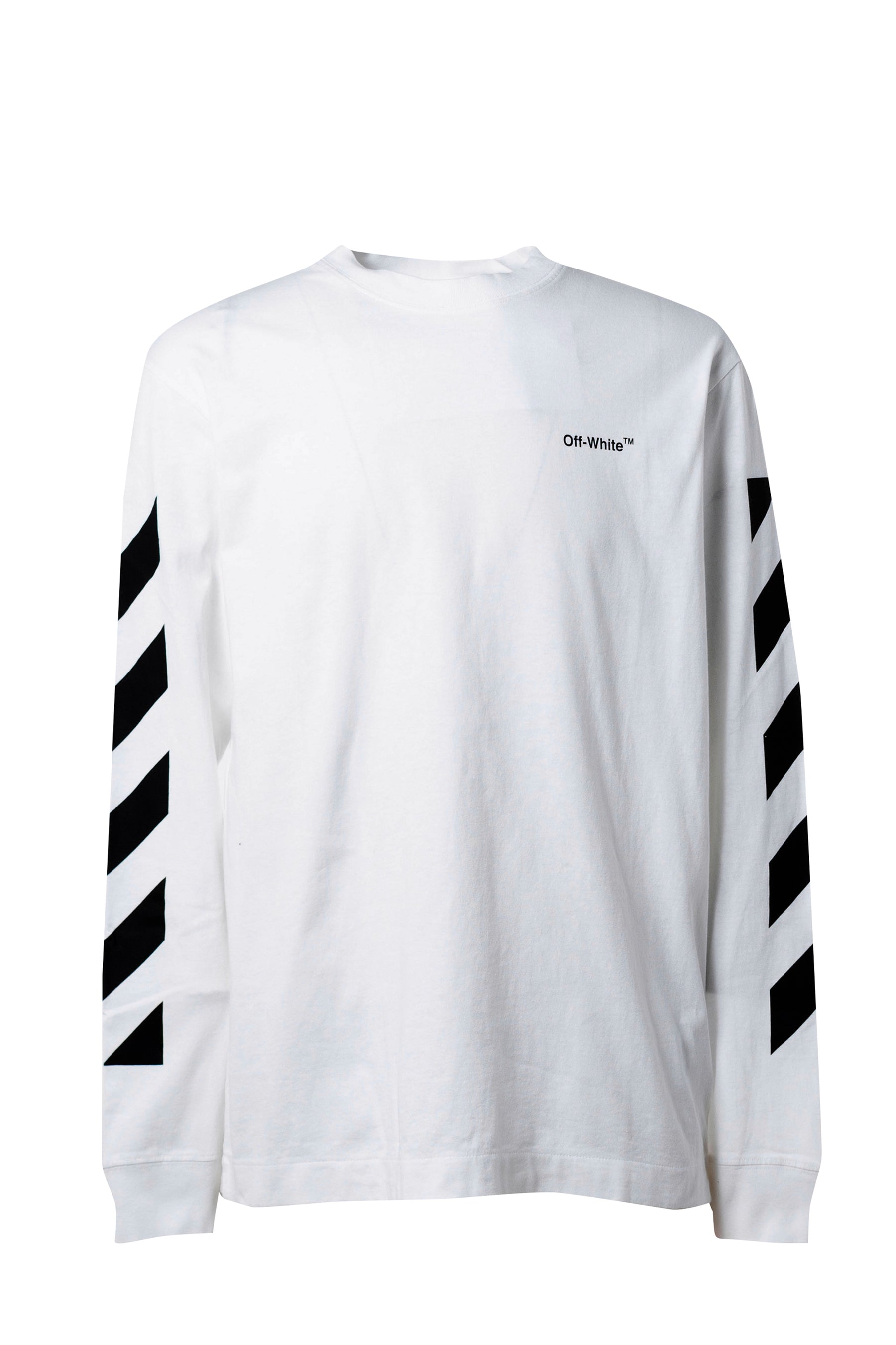 DIAG HELVETICA SKATE L/S TEE / WHT BLK