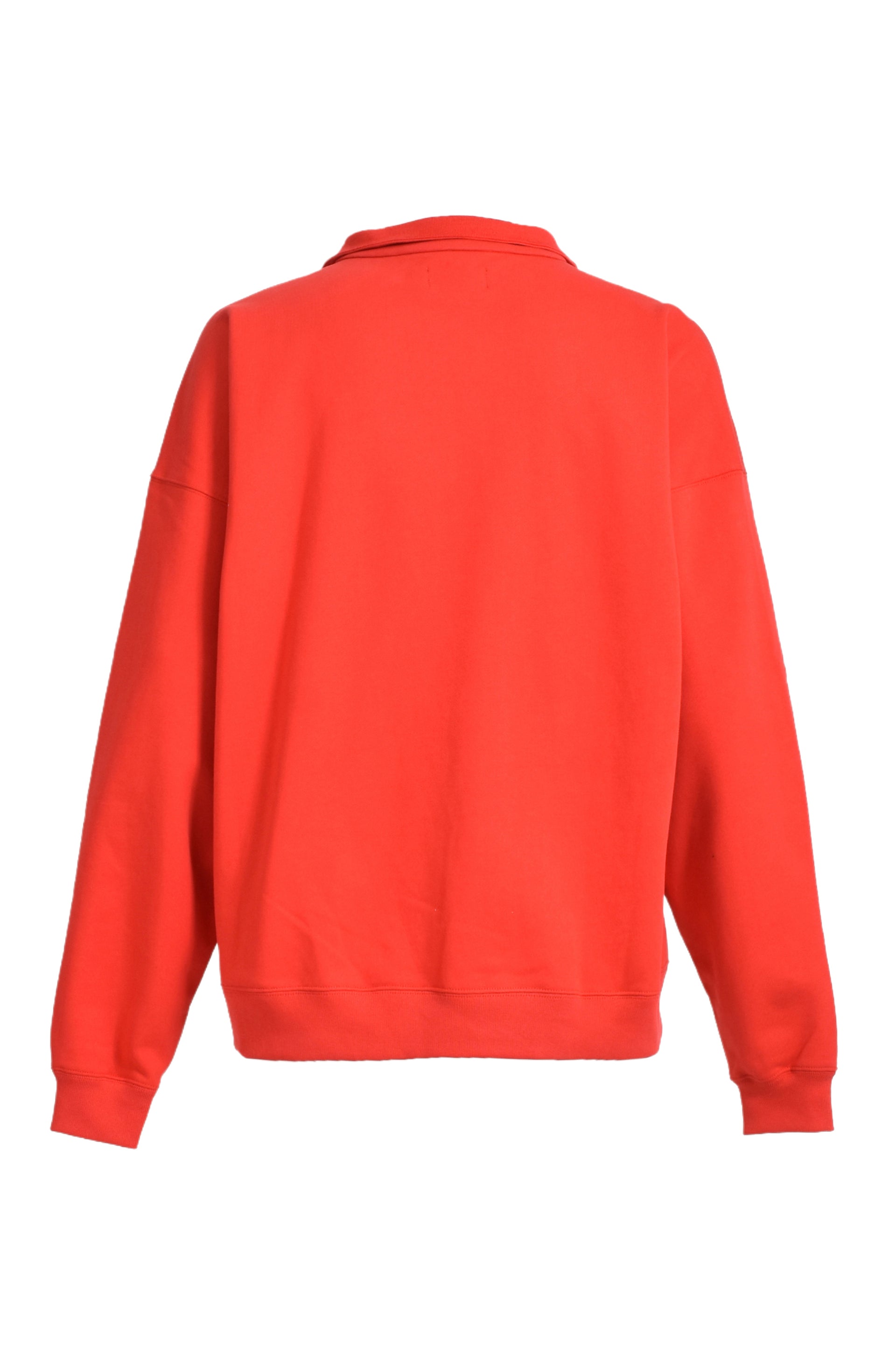 BREATH SCRIPT LOGO HALF ZIP SWEAT / RED
