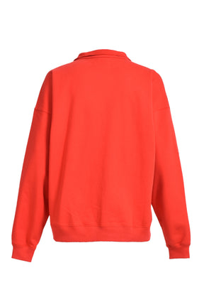 SCRIPT LOGO HALF ZIP SWEAT / RED