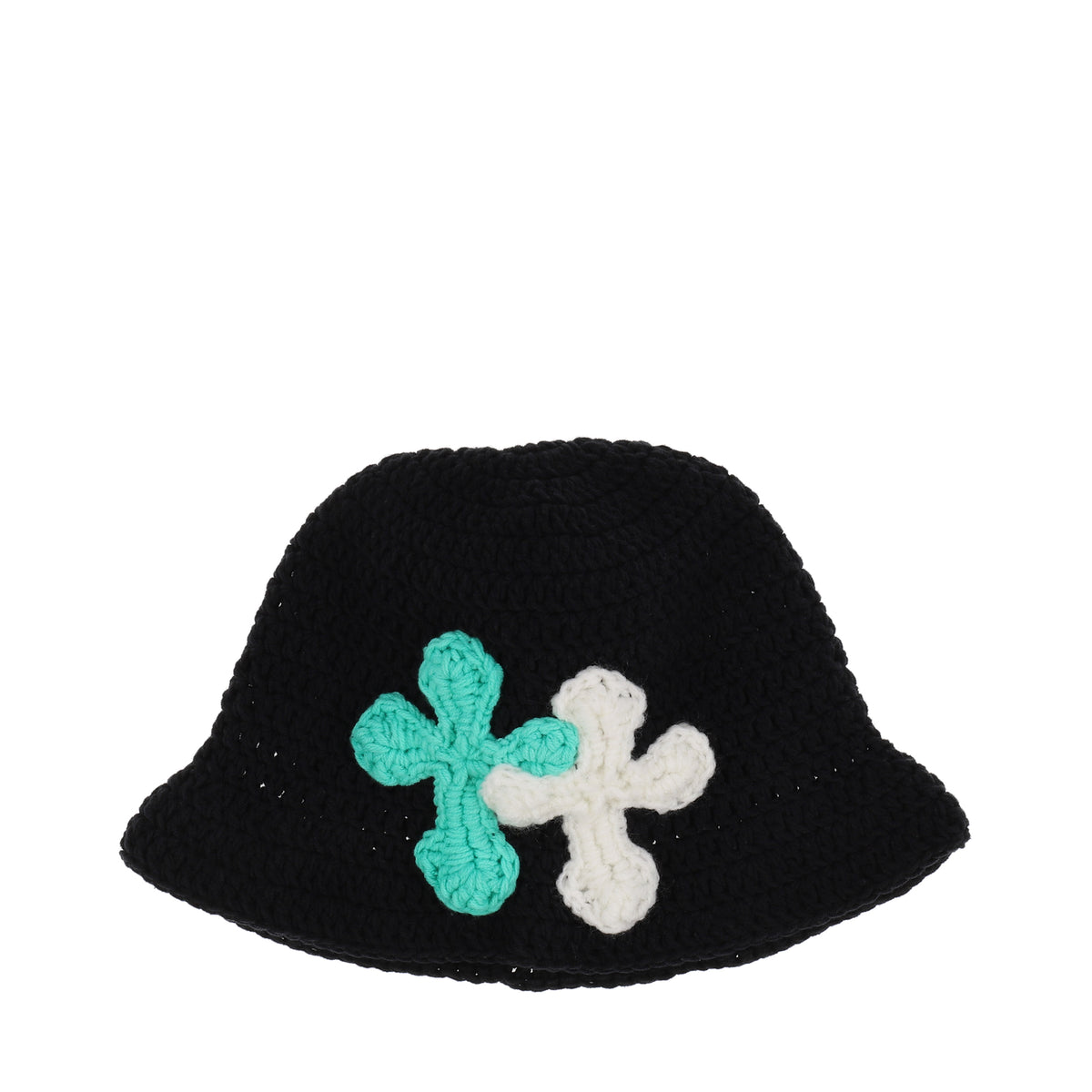 帽子 y.a.r.n 3D cross knit hat Y.A.R.N. ヤーン FW25 3D CROSS KNITHAT / BLK - NUBIAN ヌビアン