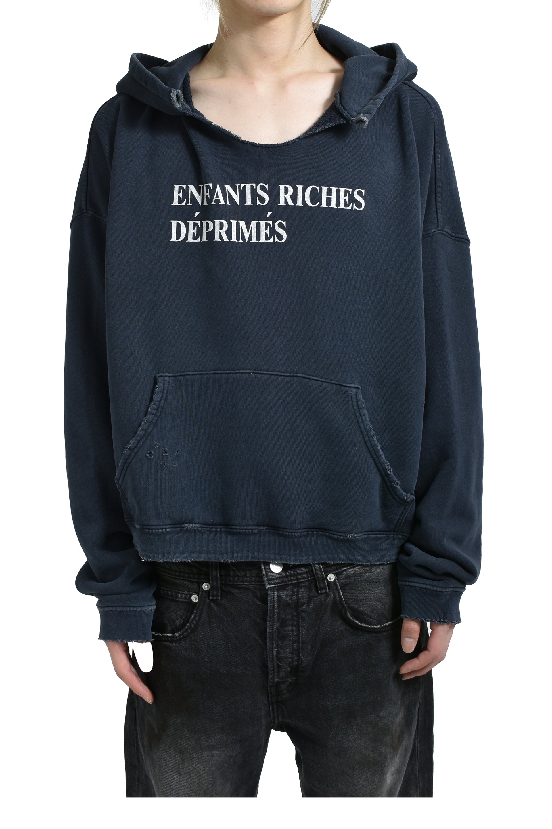 CLASSIC LOGO HOODIE / FADED BLK