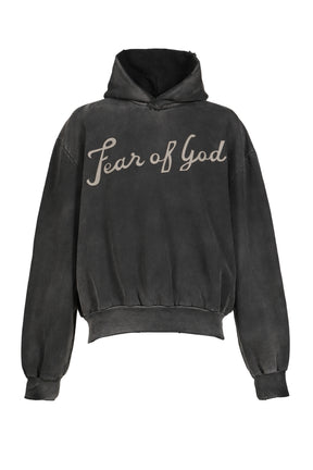 "26" CLASSIC FIT HALF RAGLAN HOODIE / OFF BLK