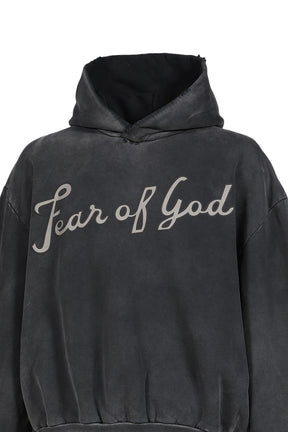 "26" CLASSIC FIT HALF RAGLAN HOODIE / OFF BLK