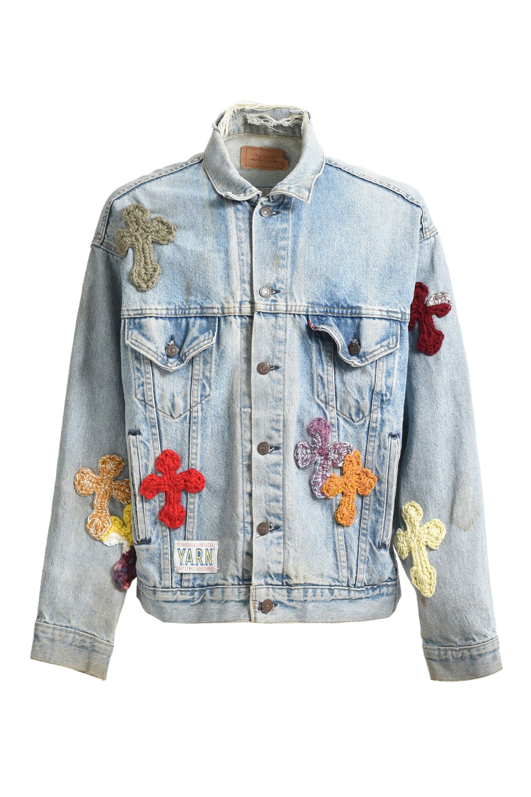 3D CROSS DENIM JACKET / MULTI