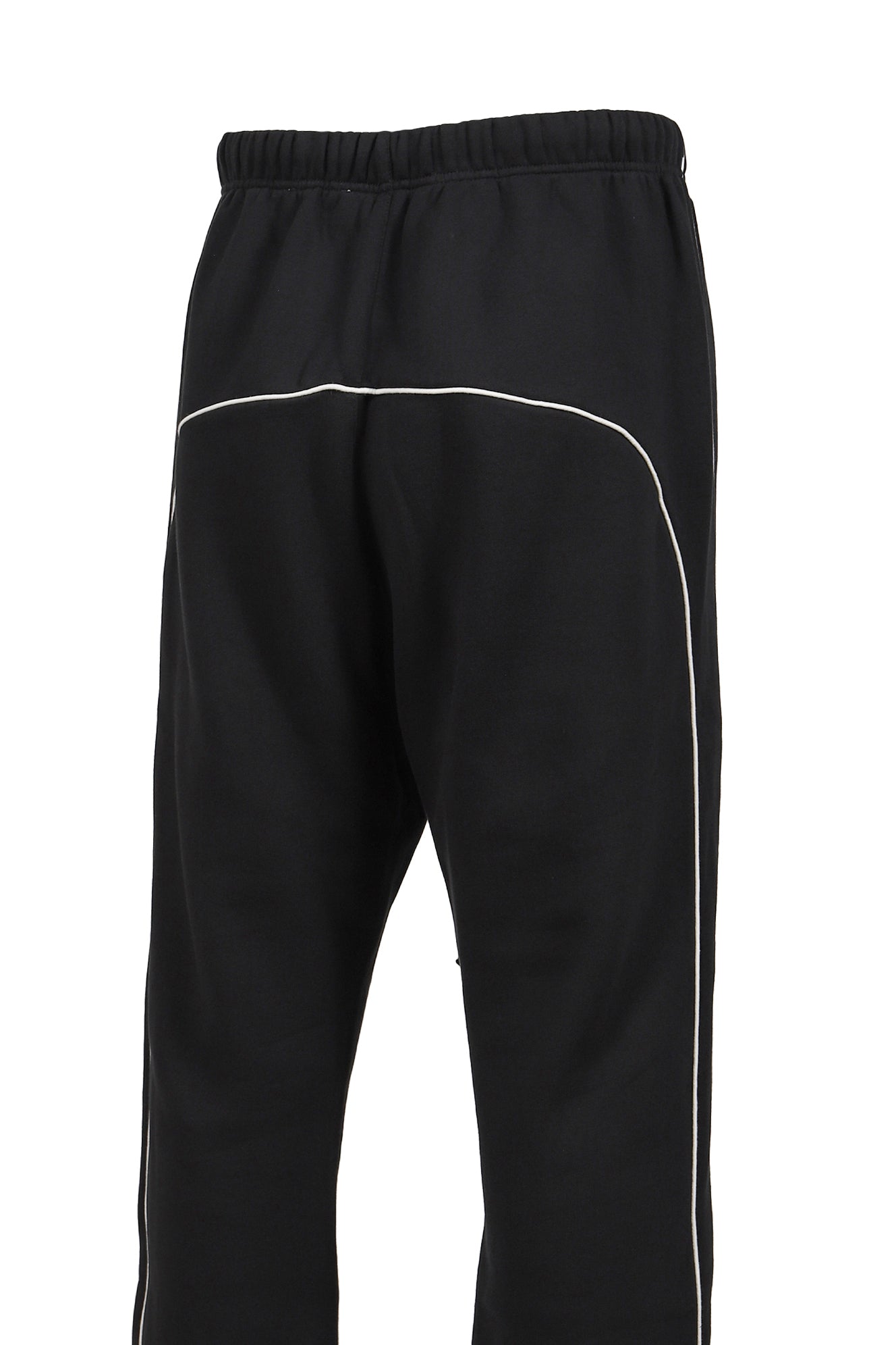RELAXED FLEECE SWEATPANT WITH PIPING / JET BLK/CLOUD WHT 