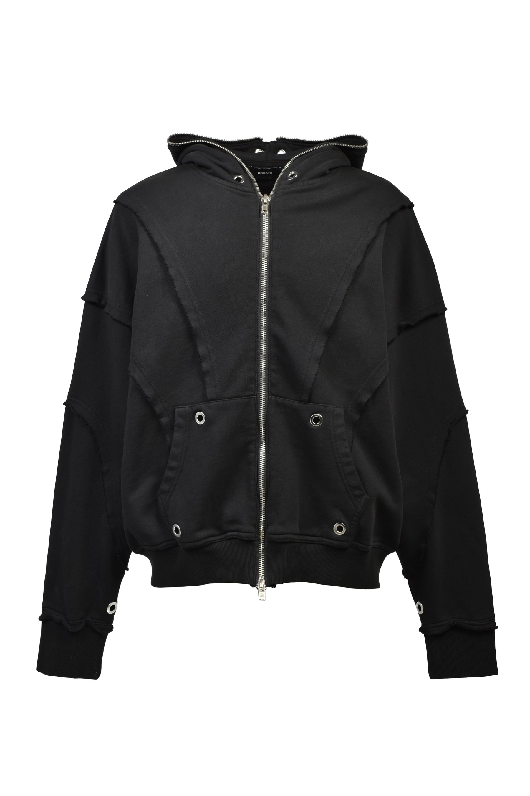 FADE ZIP UP HOODIE TYPE-2 / BLK