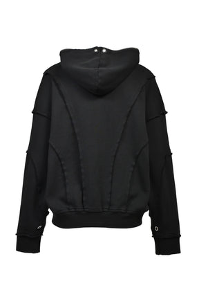 FADE ZIP UP HOODIE TYPE-2 / BLK