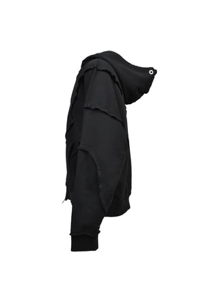 FADE ZIP UP HOODIE TYPE-2 / BLK