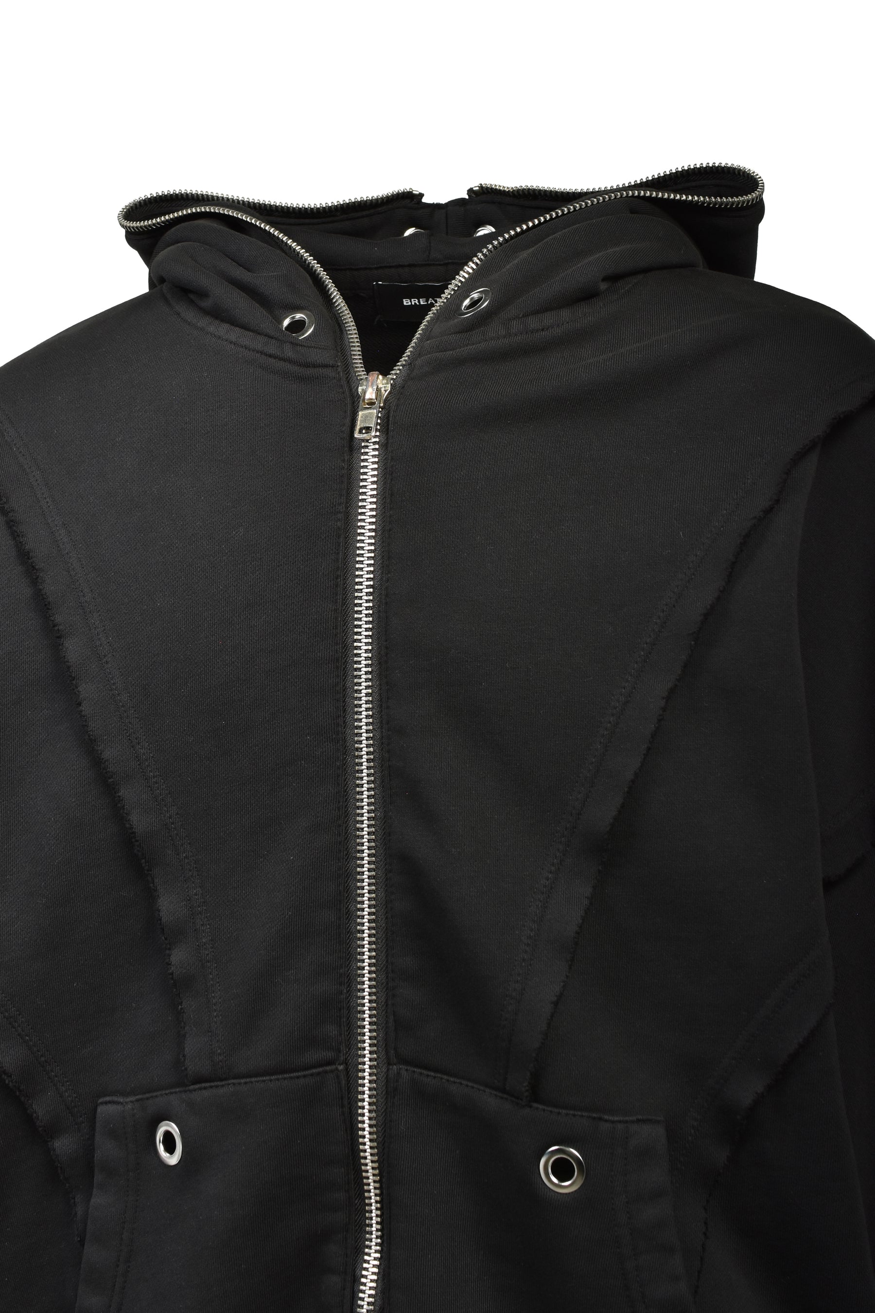 FADE ZIP UP HOODIE TYPE-2 / BLK