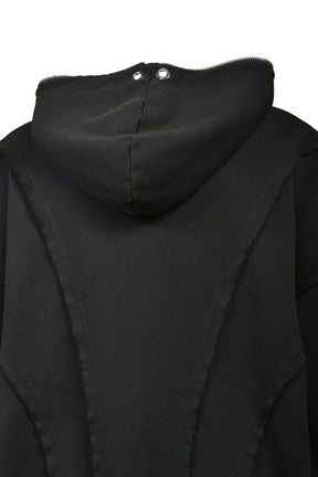 FADE ZIP UP HOODIE TYPE-2 / BLK
