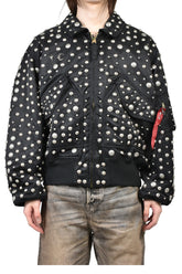 AI CWU 45/P FLIGHT JACKET (ALL OVER RIVET VERSION) / BLK