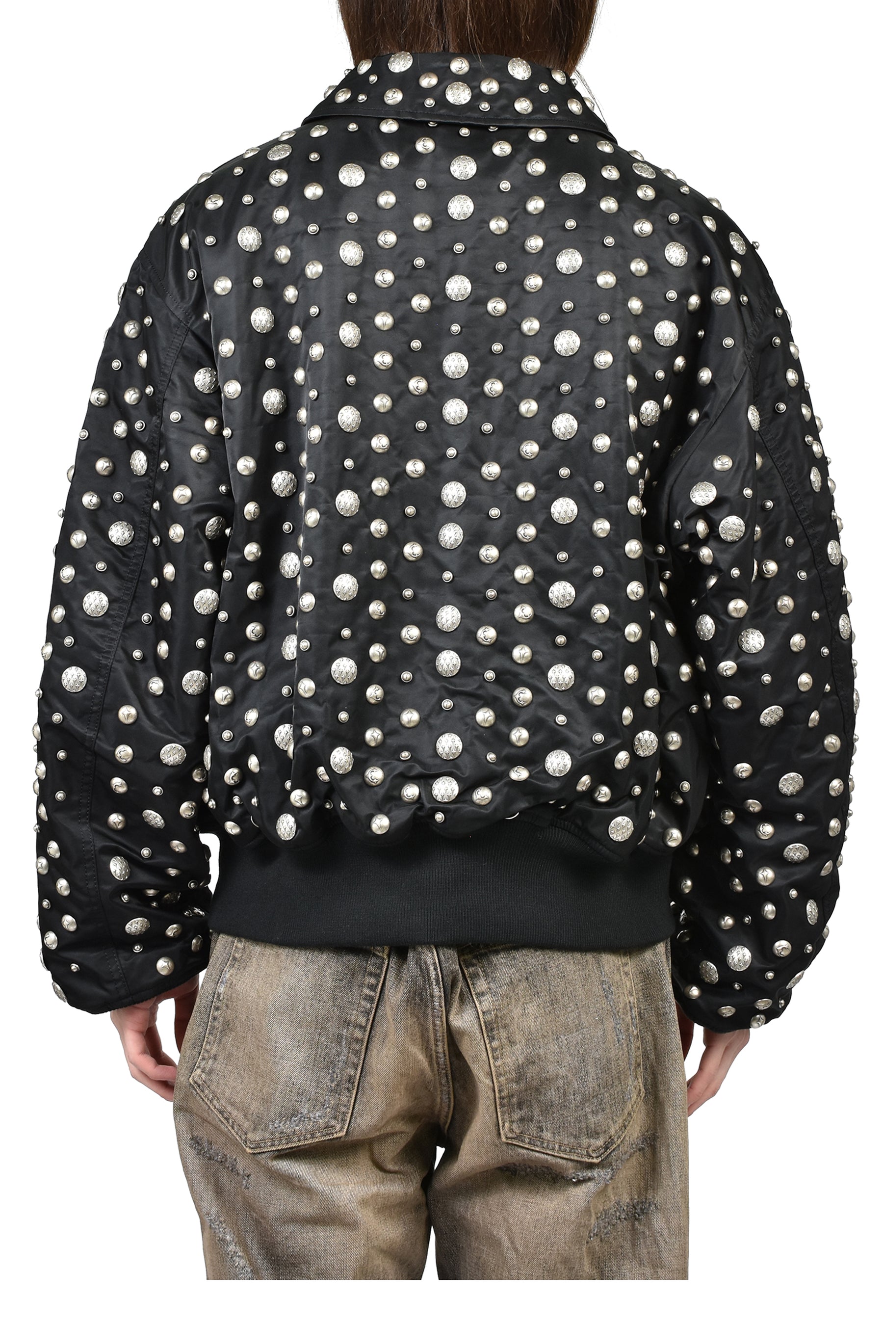 AI CWU 45/P FLIGHT JACKET (ALL OVER RIVET VERSION) / BLK