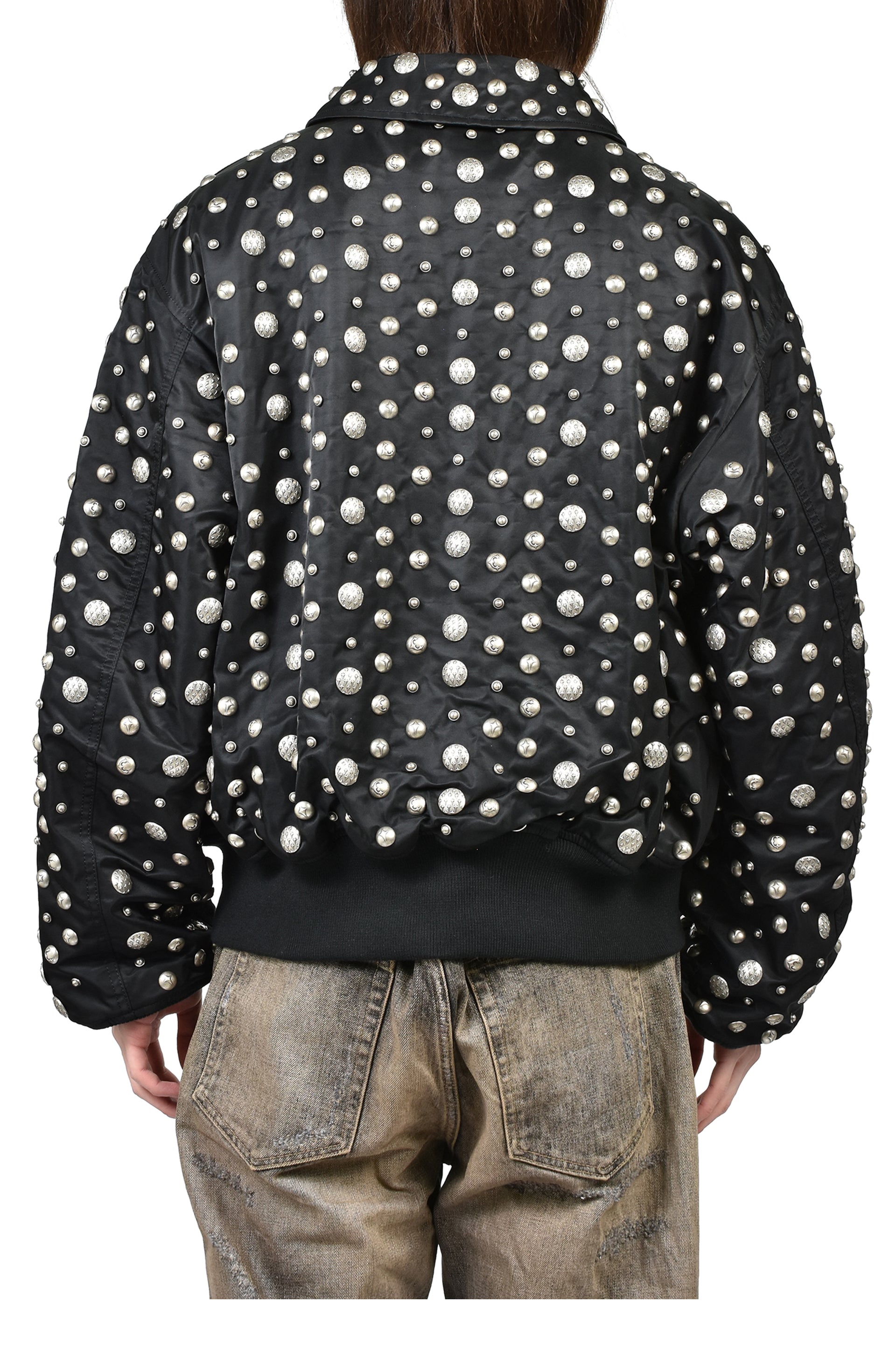 AI CWU 45/P FLIGHT JACKET (ALL OVER RIVET VERSION) / BLK