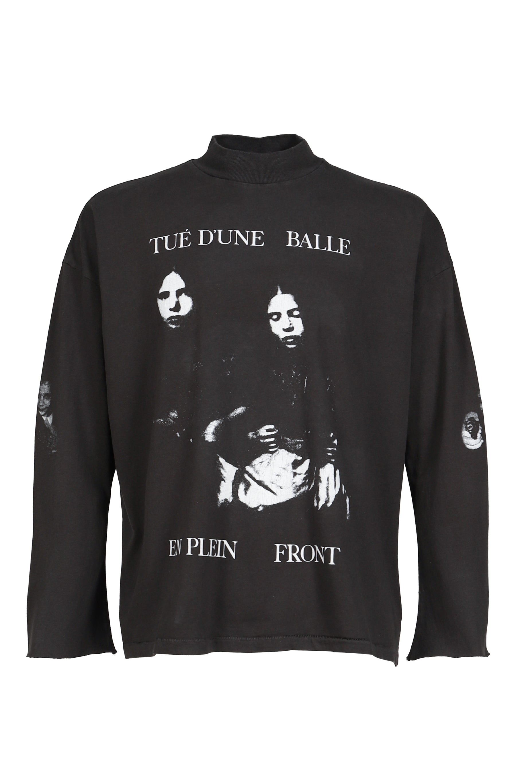 BALLETUE D’UNE MOCK NECK LS T-SHIRT / FADED BLK