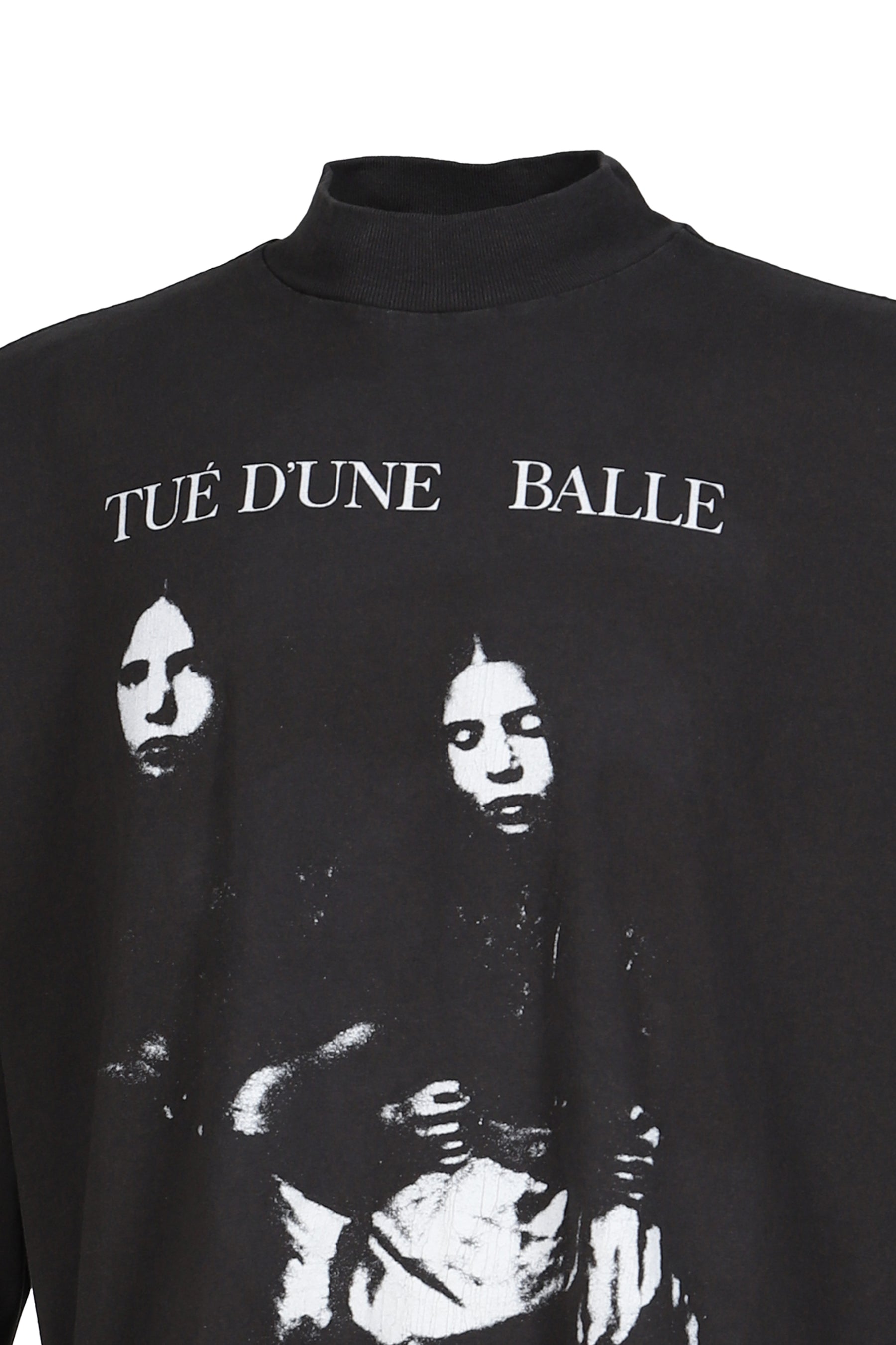 BALLETUE D’UNE MOCK NECK LS T-SHIRT / FADED BLK