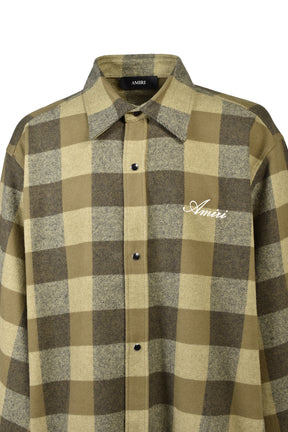 OS HEAVY FLANNEL SHIRT / DEEP OLV