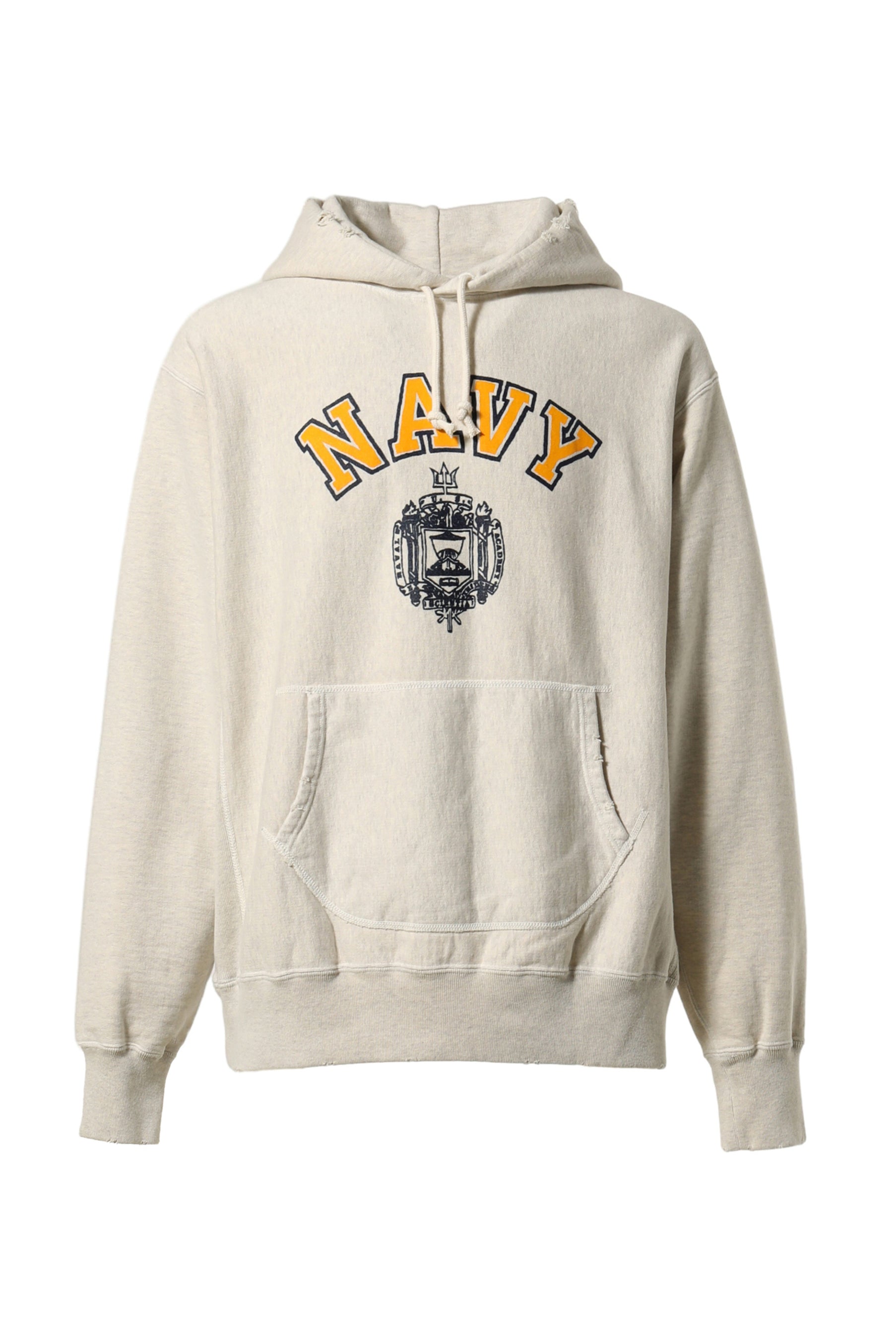 BOW WOW バウワウ FW23 USN HOODIE / M.GRAY AGEING -NUBIAN