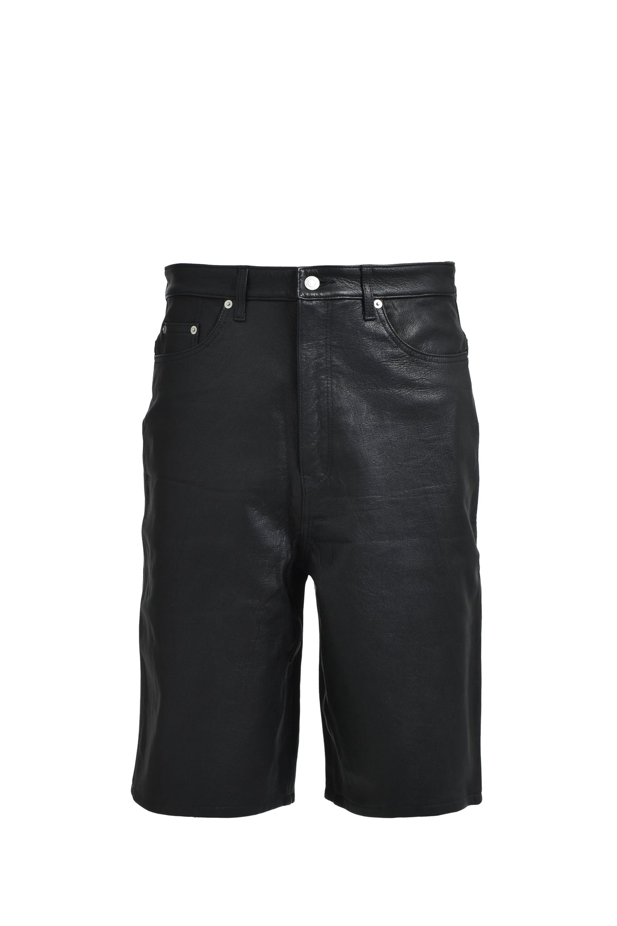 NEWRICH LEATHER SHORTS / BLK