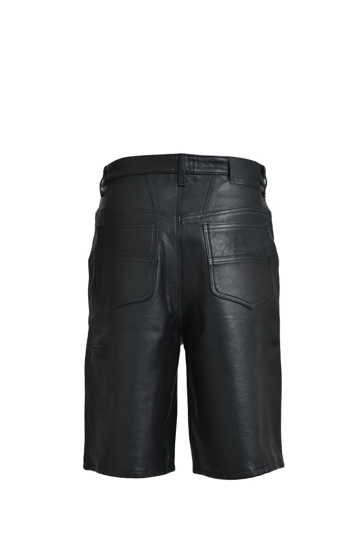 NEWRICH LEATHER SHORTS / BLK