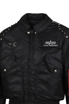 AI CWU 45/P FLIGHT JACKET (RIVET VERSION) / BLK 