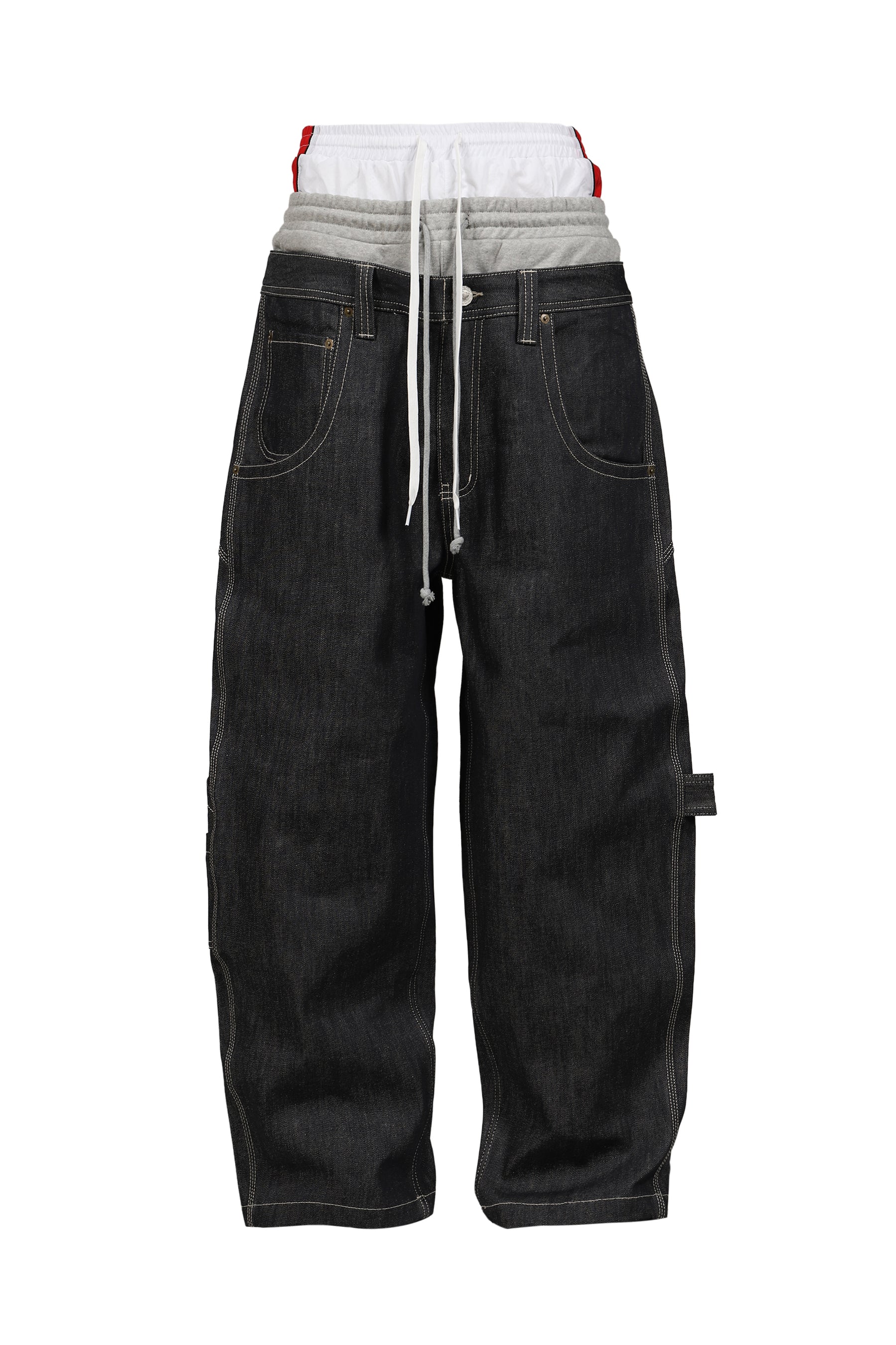 3 LAYERED DENIM PANTS / IND BLU