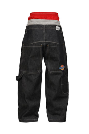 3 LAYERED DENIM PANTS / IND BLU