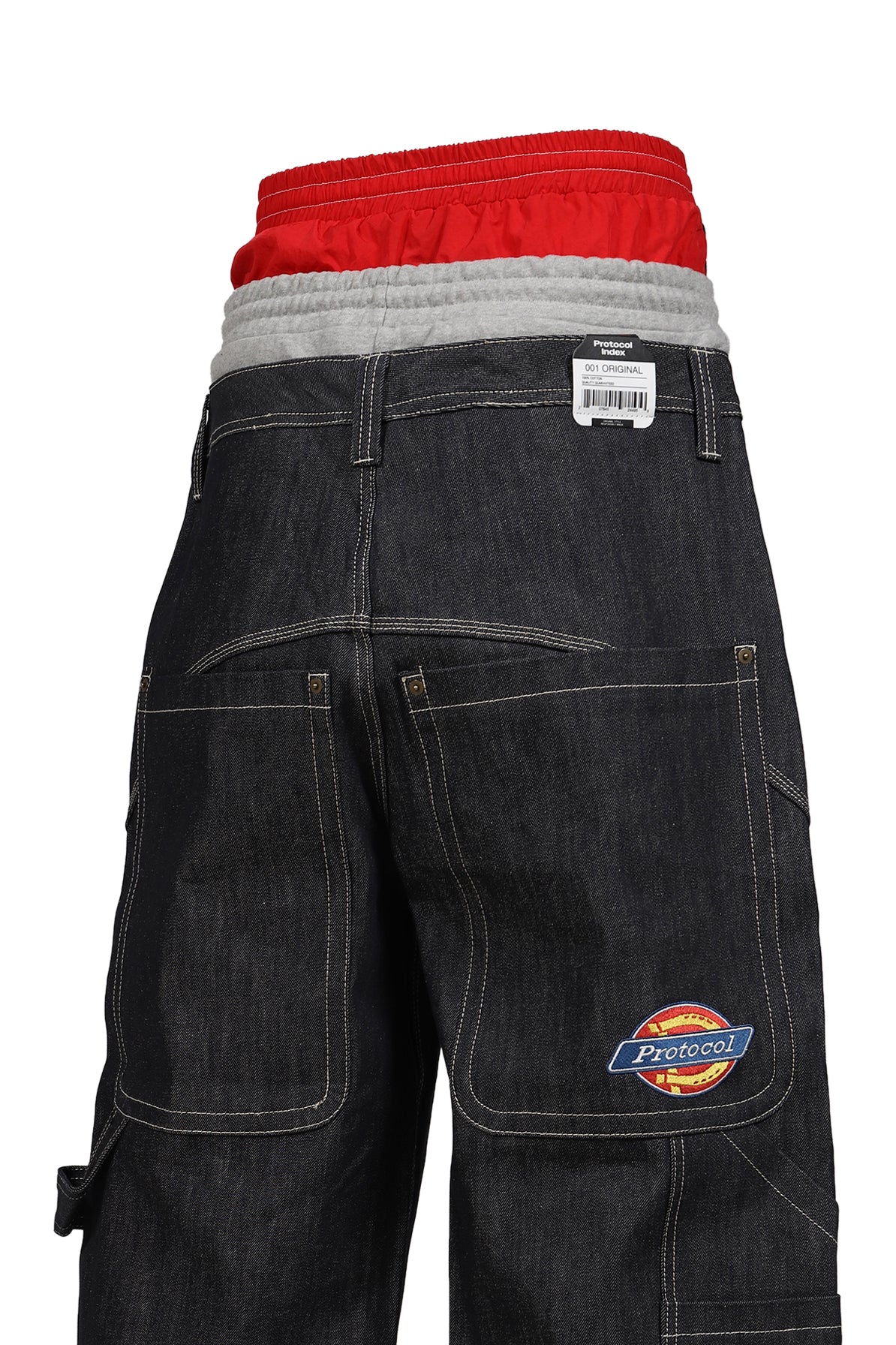 3 LAYERED DENIM PANTS / IND BLU