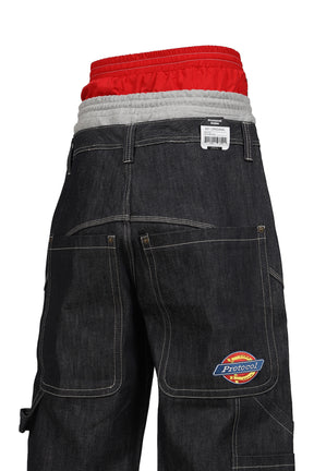 3 LAYERED DENIM PANTS / IND BLU