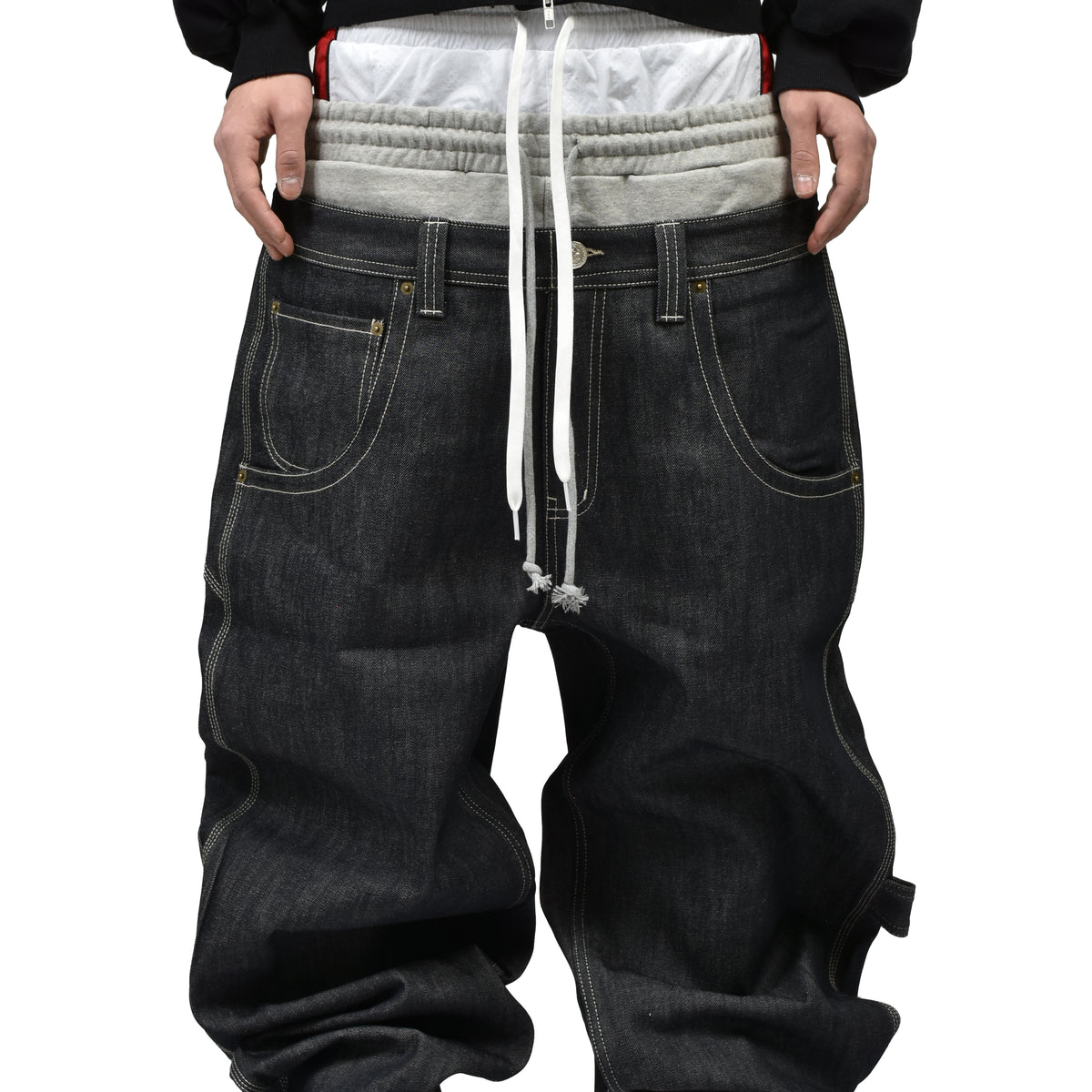 Protocol Index Protocol Index SS26 3 LAYERED DENIM PANTS / IND BLU