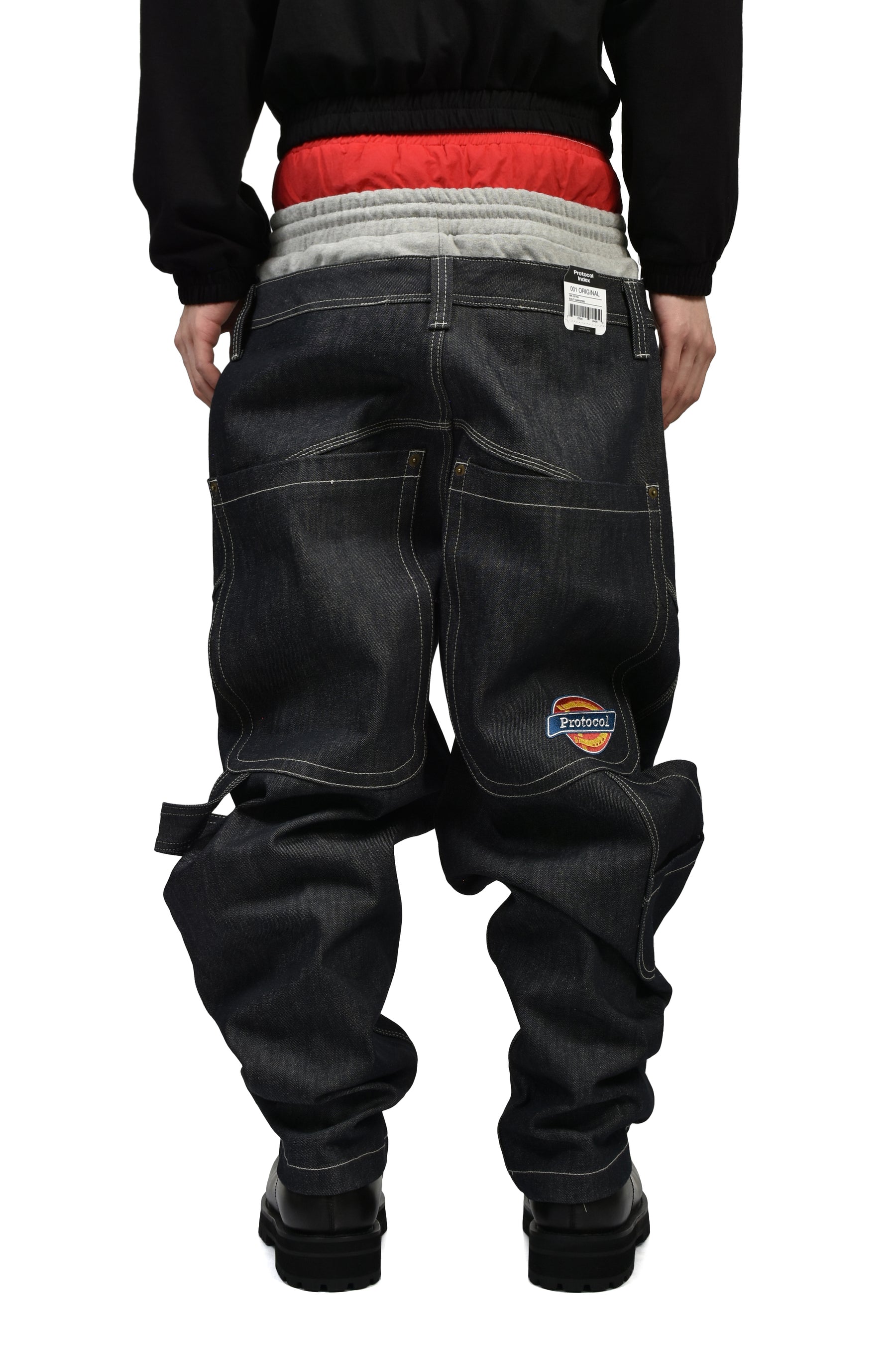 3 LAYERED DENIM PANTS / IND BLU