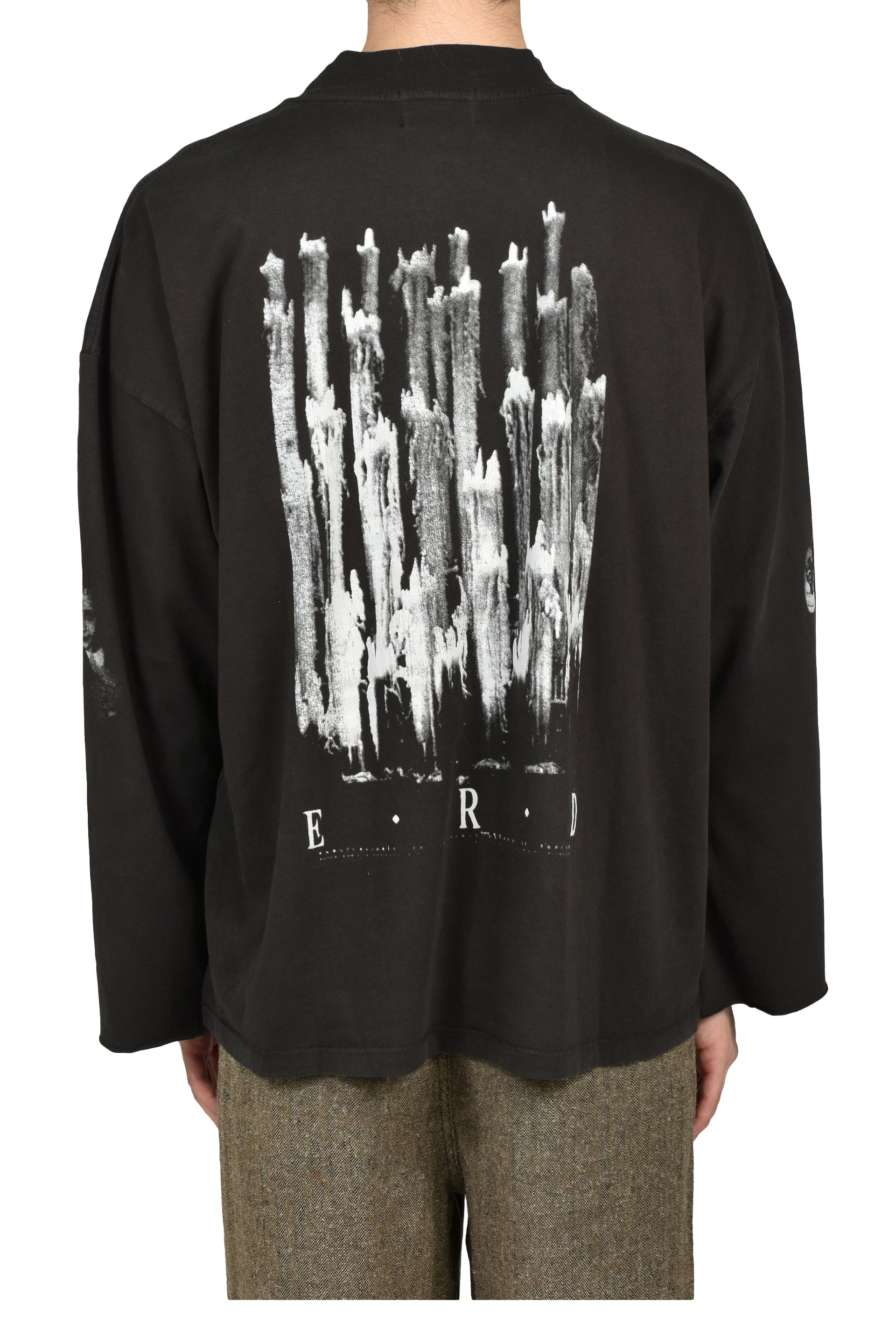 BALLETUE MOCK NECK LS T-SHIRT / FADED BLK