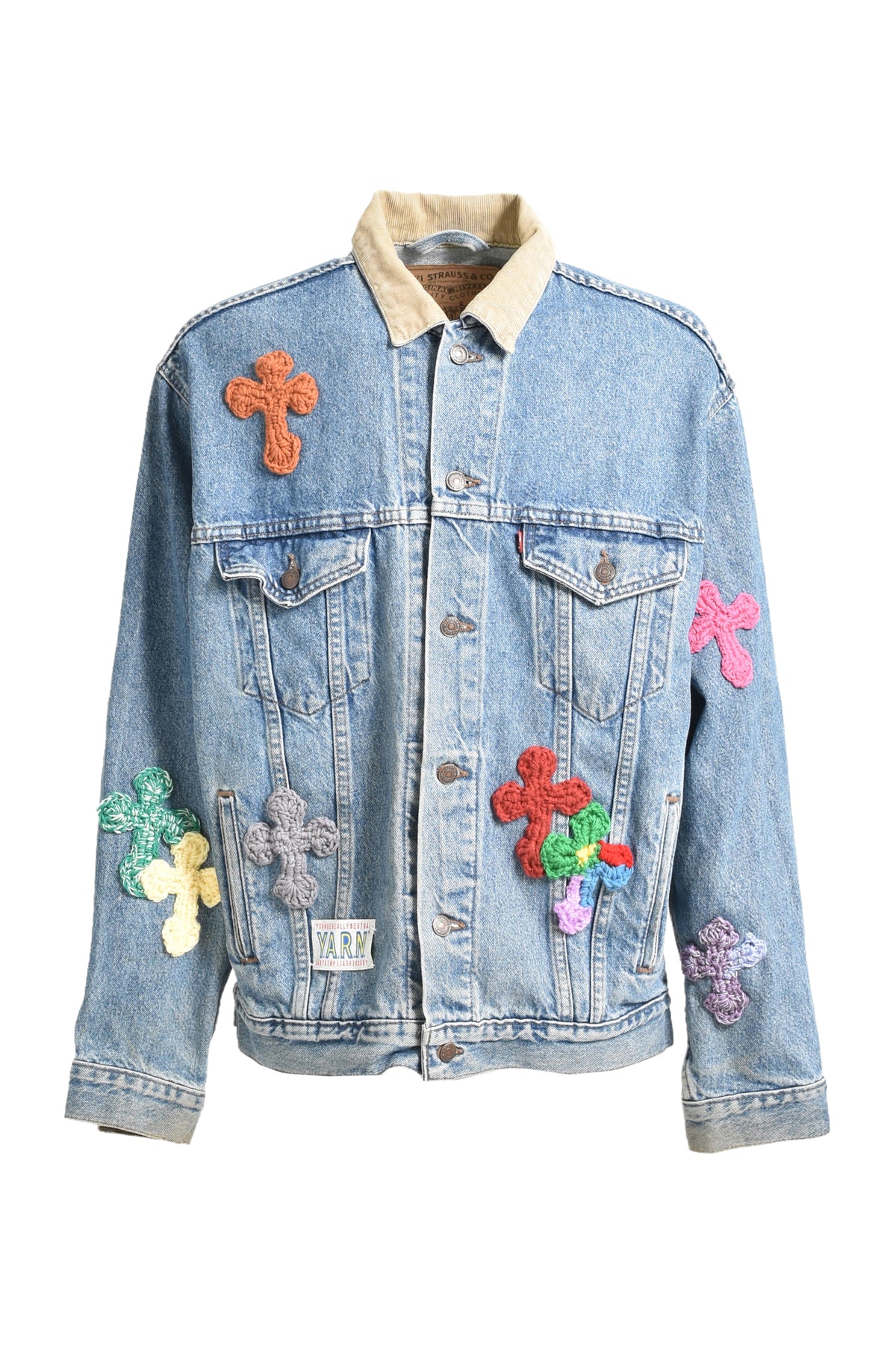 3D CROSS DENIM JACKET / MULTI