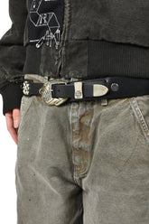 DOUBLE EAGLE BUCKLE BELT TEXAS SERENADE / BLK