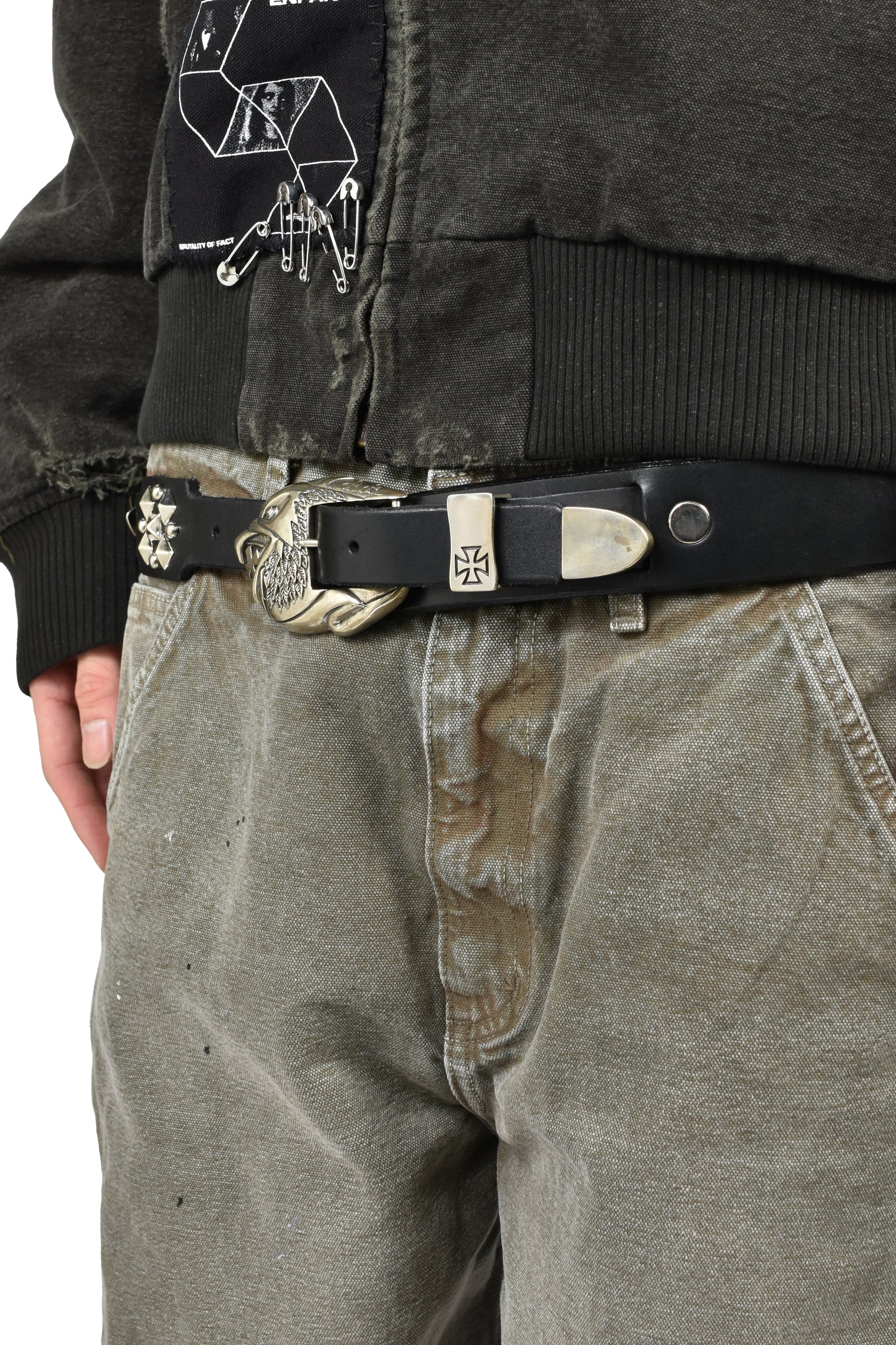 DOUBLE EAGLE BUCKLE BELT TEXAS SERENADE / BLK