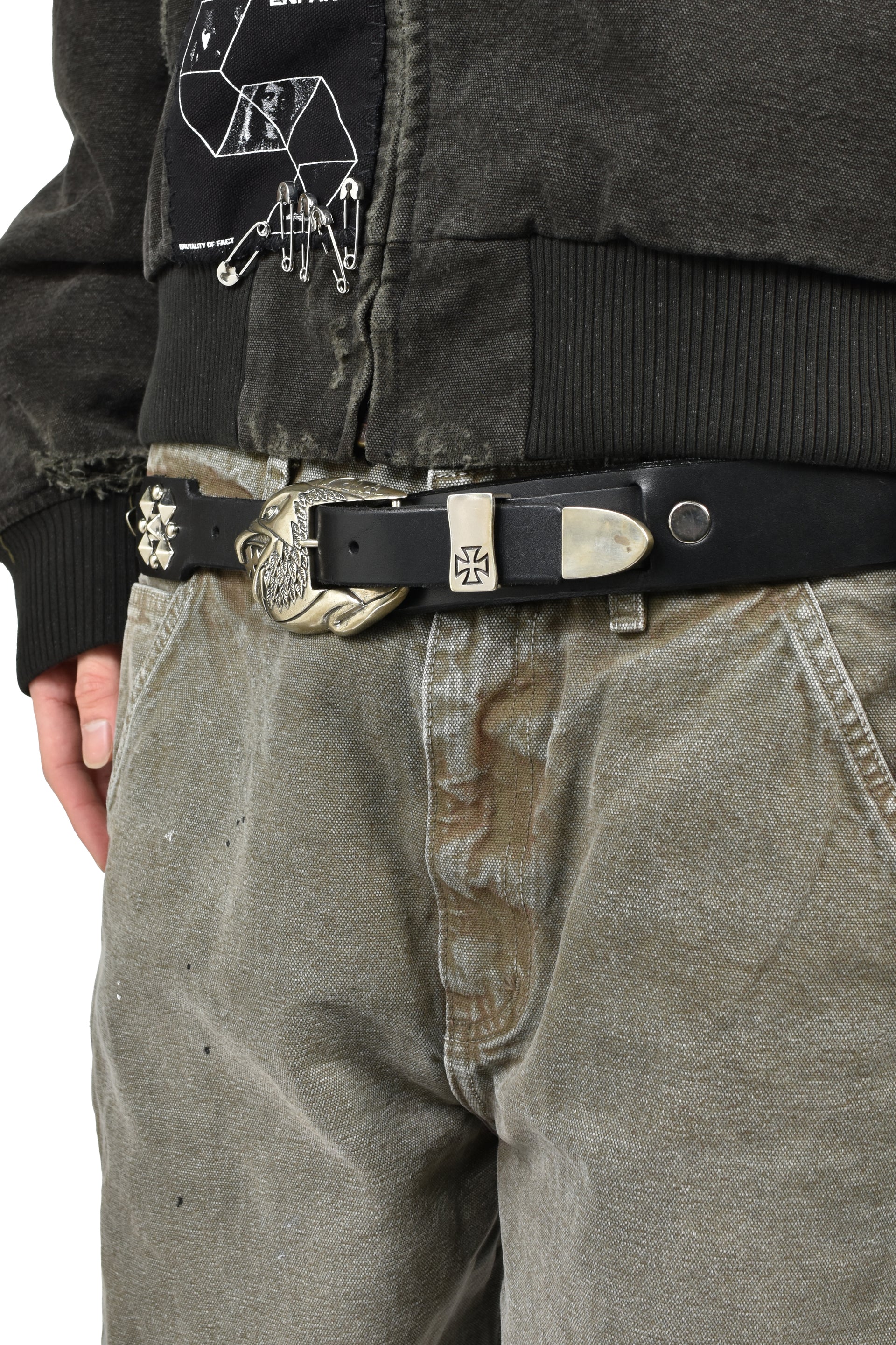 DOUBLE EAGLE BUCKLE BELT TEXAS SERENADE / BLK
