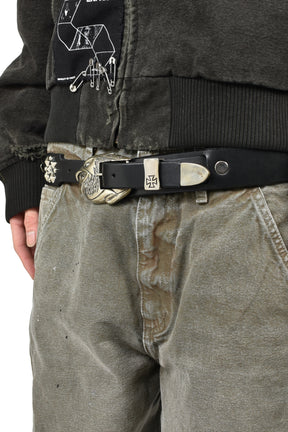 DOUBLE EAGLE BUCKLE BELT TEXAS SERENADE / BLK