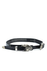 ENFANTS RICHES DÉPRIMÉS DOUBLE EAGLE BUCKLE BELT TEXAS SERENADE / BLK