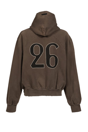 "26" CLASSIC FIT HALF RAGLAN HOODIE / FADED BRW