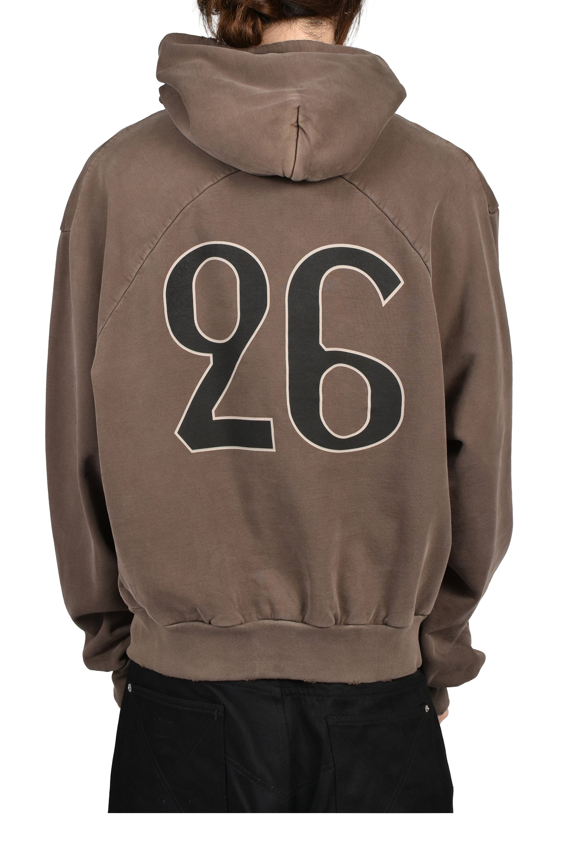 "26" CLASSIC FIT HALF RAGLAN HOODIE / FADED BRW