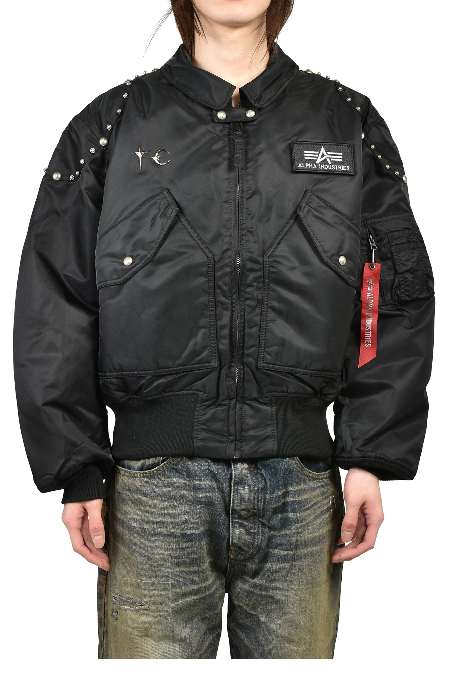 AI CWU 45/P FLIGHT JACKET (RIVET VERSION) / BLK