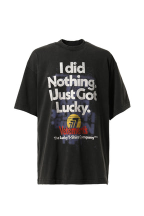 I GOT LUCKY T-SHIRT / WASHED BLK