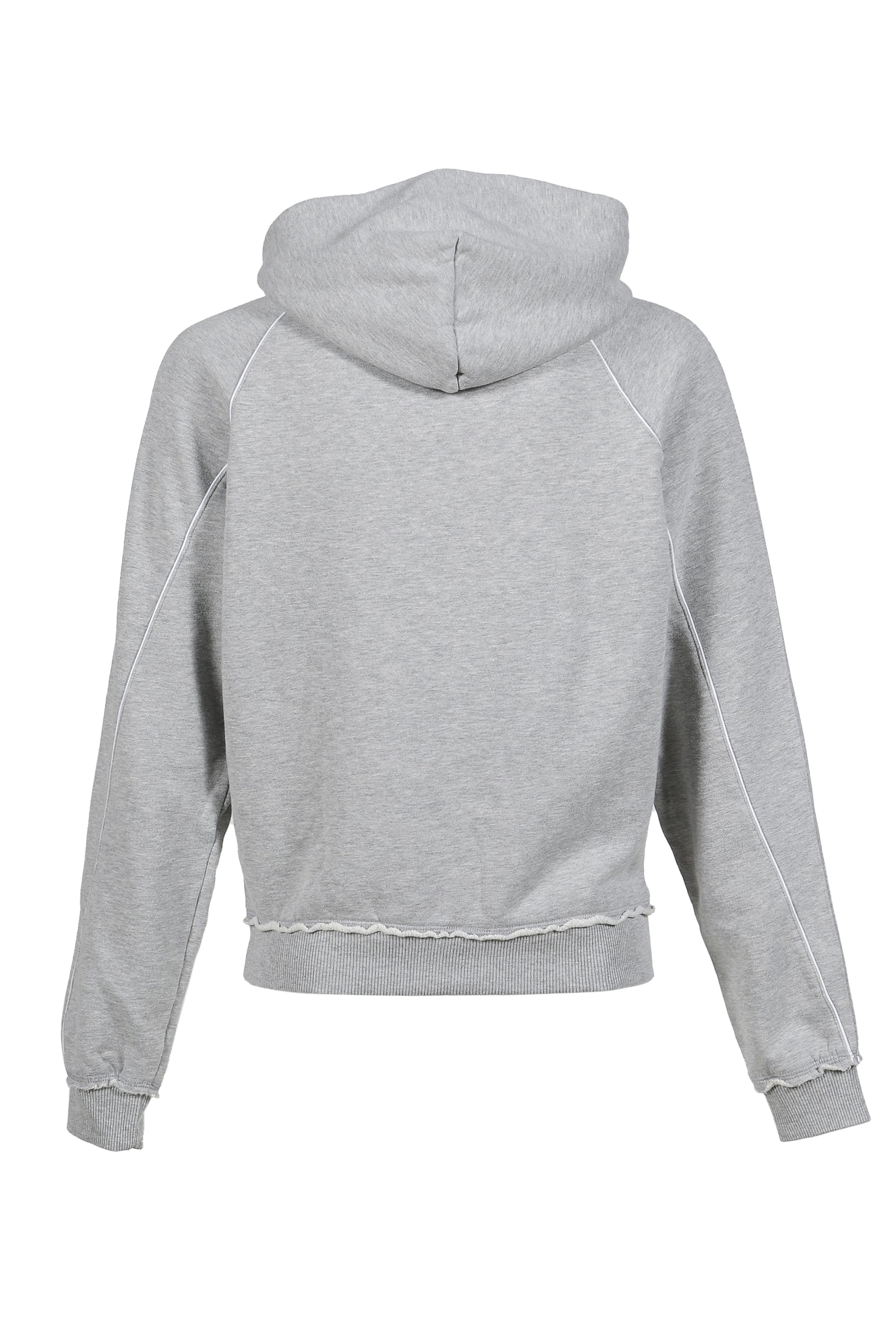 GRAY MARL ECSTASY PIPED HOODIE / GRY