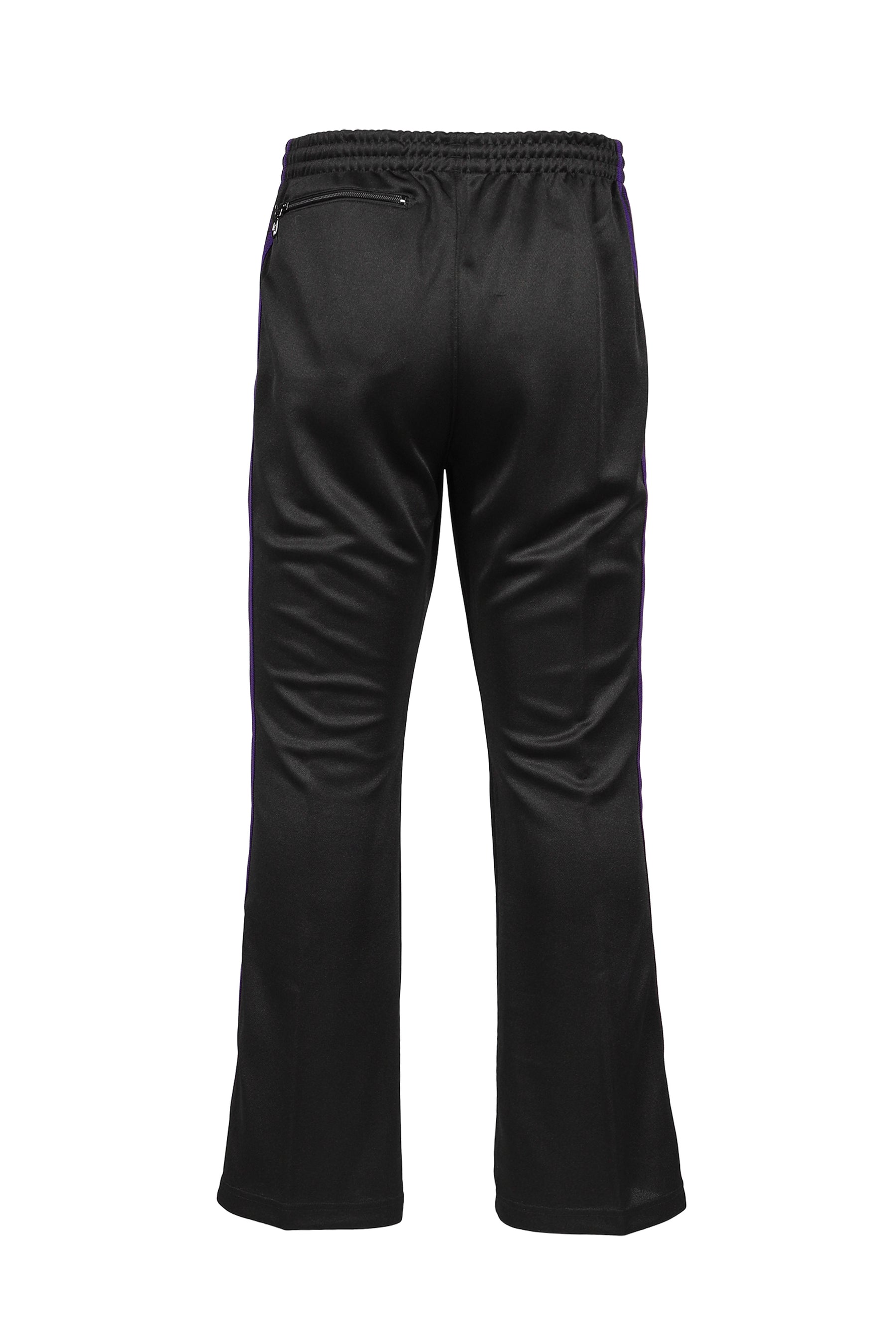 BOOT-CUT TRACK PANT - POLY SMOOTH / BLK