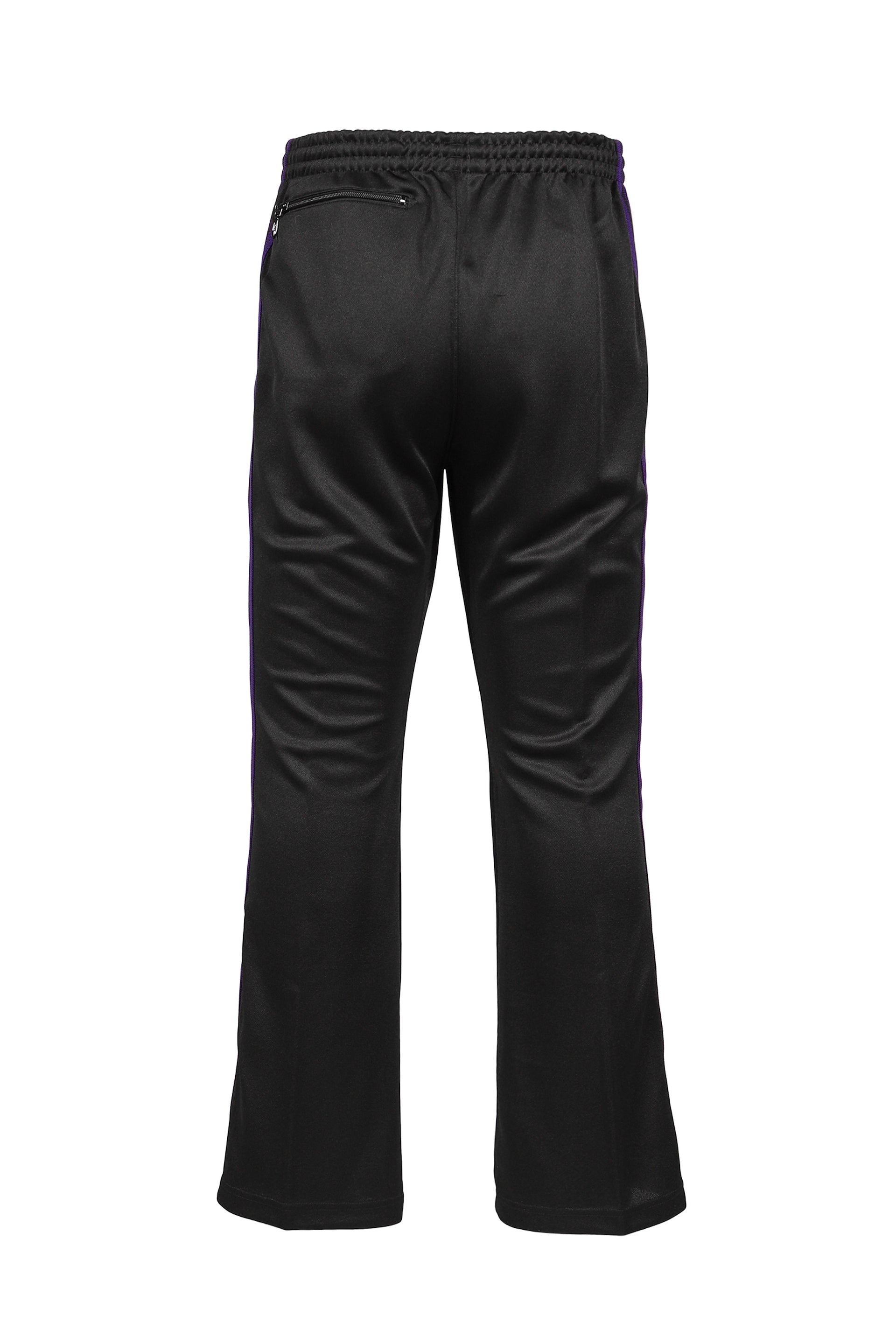 BOOT-CUT TRACK PANT - POLY SMOOTH / BLK